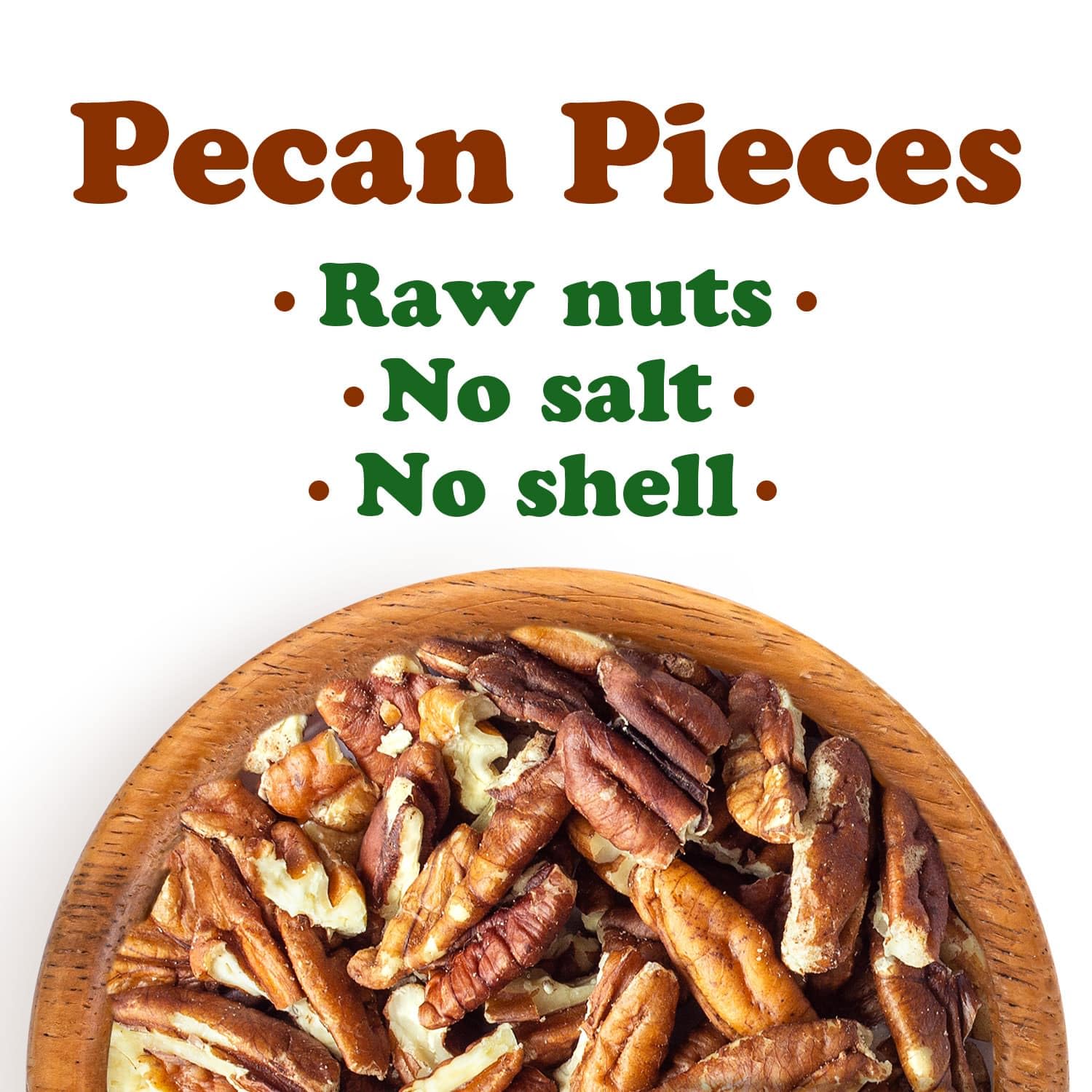 Food to Live Pecan Pieces, 4 Pounds - Chopped Raw Pecan Nuts, Unsalted, Unroasted, Shelled, Kosher, Vegan, Sirtfood, Bulk. Good Source of Iron