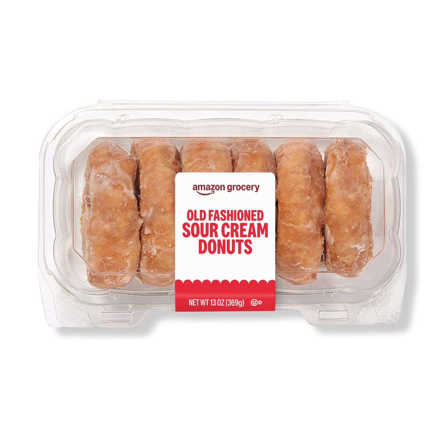 Amazon Grocery, Old Fashioned Sour Cream Donuts, 13 Oz, 6 Ct, Frozen