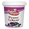 Prune Butter Lekvar Pastry Filling, 12 oz. - Creamy Spread and Topping for Cakes and Desserts - Kosher, Dairy-Free, and Vegan by Baker's Choice