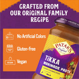 Patak’s Tikka Marinade Paste 10 oz Jar (Pack of 3) - Authentic Indian Cooking Paste for Tikka Masala - Made with Paprika, Tamarind & Spices - No
