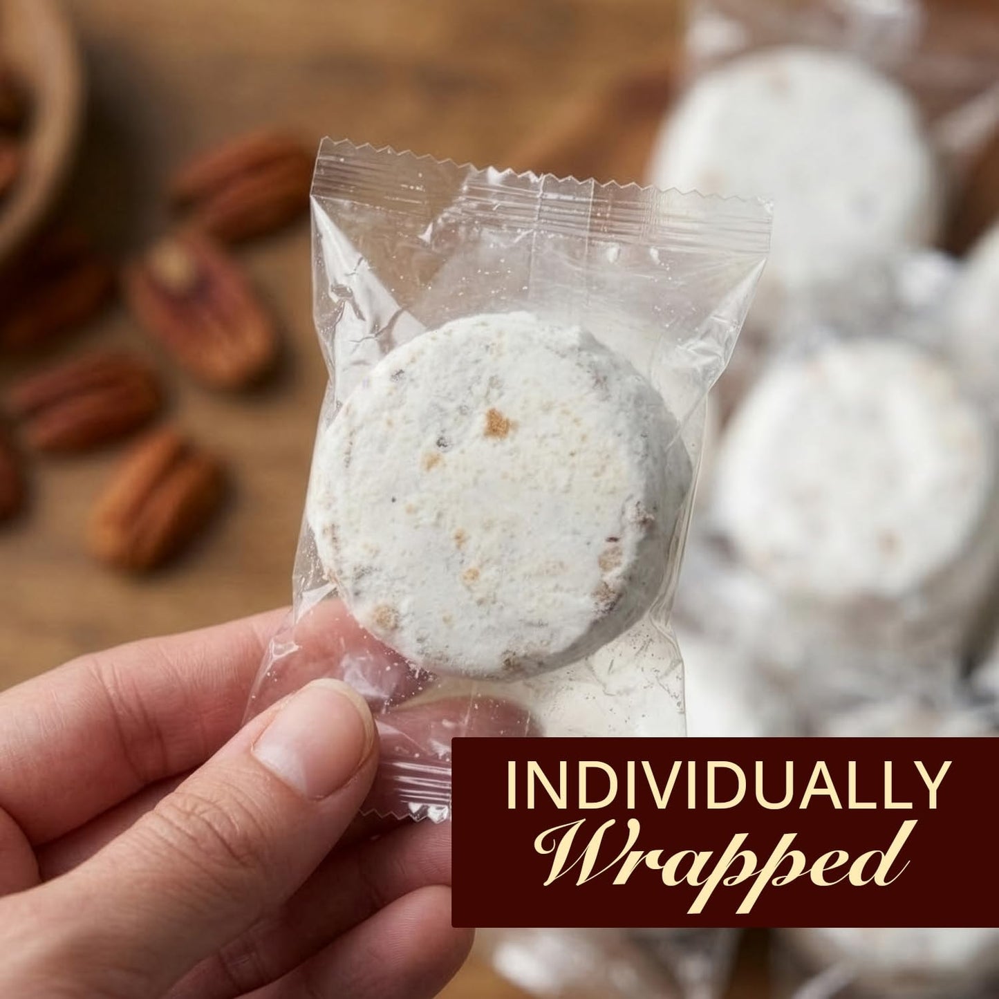 Cremelle Butter Pecan Meltaway Cookies, Pack of 18 Butter Pecan Cookies, Thoughtful Food Gifts for Adults, Ultimate Cookie Gifts for Mothers Day