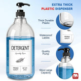 GMISUN Laundry Detergent Dispenser, 2 Pack Liquid Laundry Soap Dispenser, 64oz Storage Container for Farmhouse Laundry Room Decor, Liquid Bottle