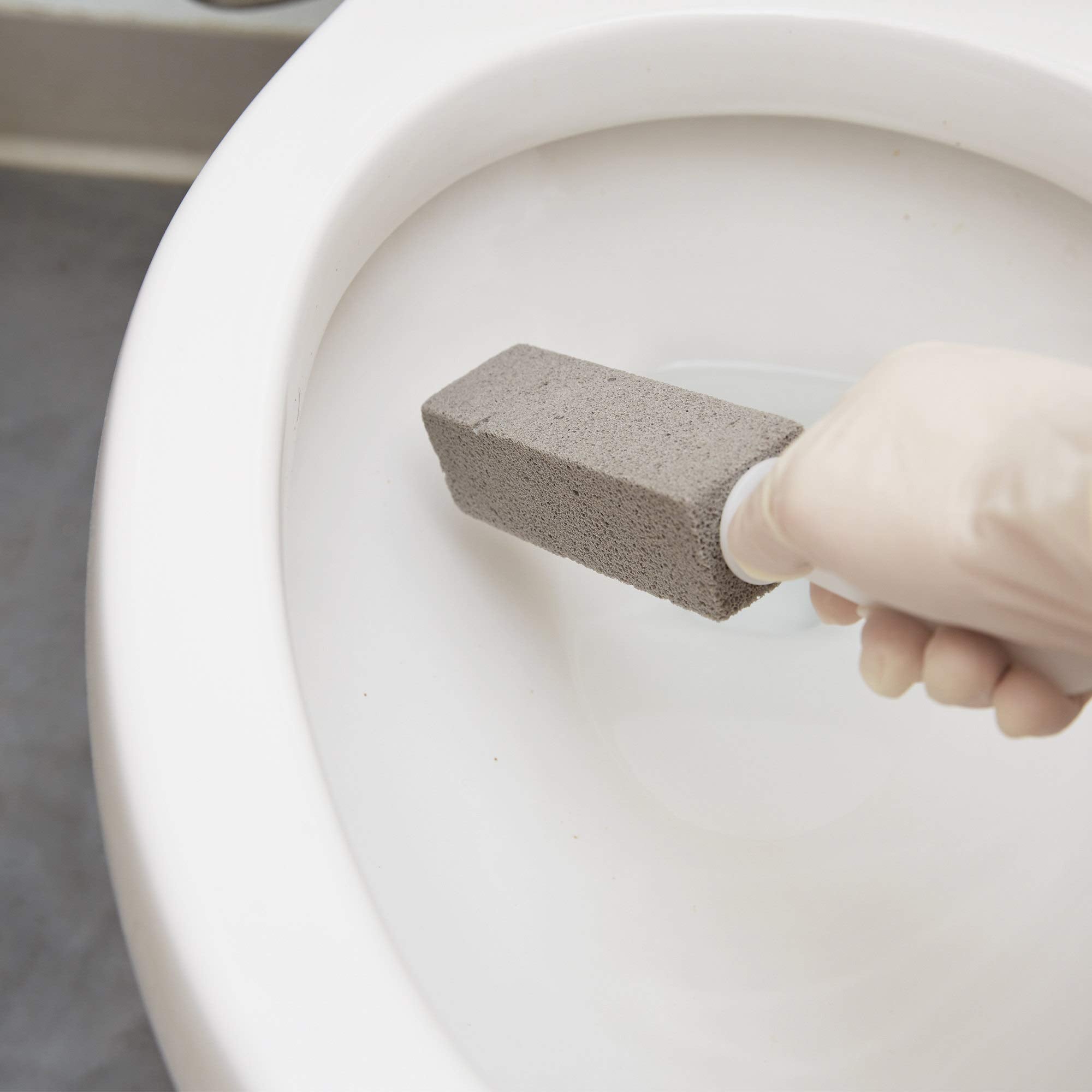 PUMIE Toilet & Tile Pumice Cleaner, Pumice Stick with Handle, Multi-Function Toilet Bowl Ring Remover By US Pumice, Bath-8, Pack of 1