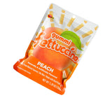 Bourbon Fettuccine Gummi Peach 6 -Pack - Japanese Tangy & Chewy Gummy Strips with Real Fruit Juice Share Size (5.29 OZ)