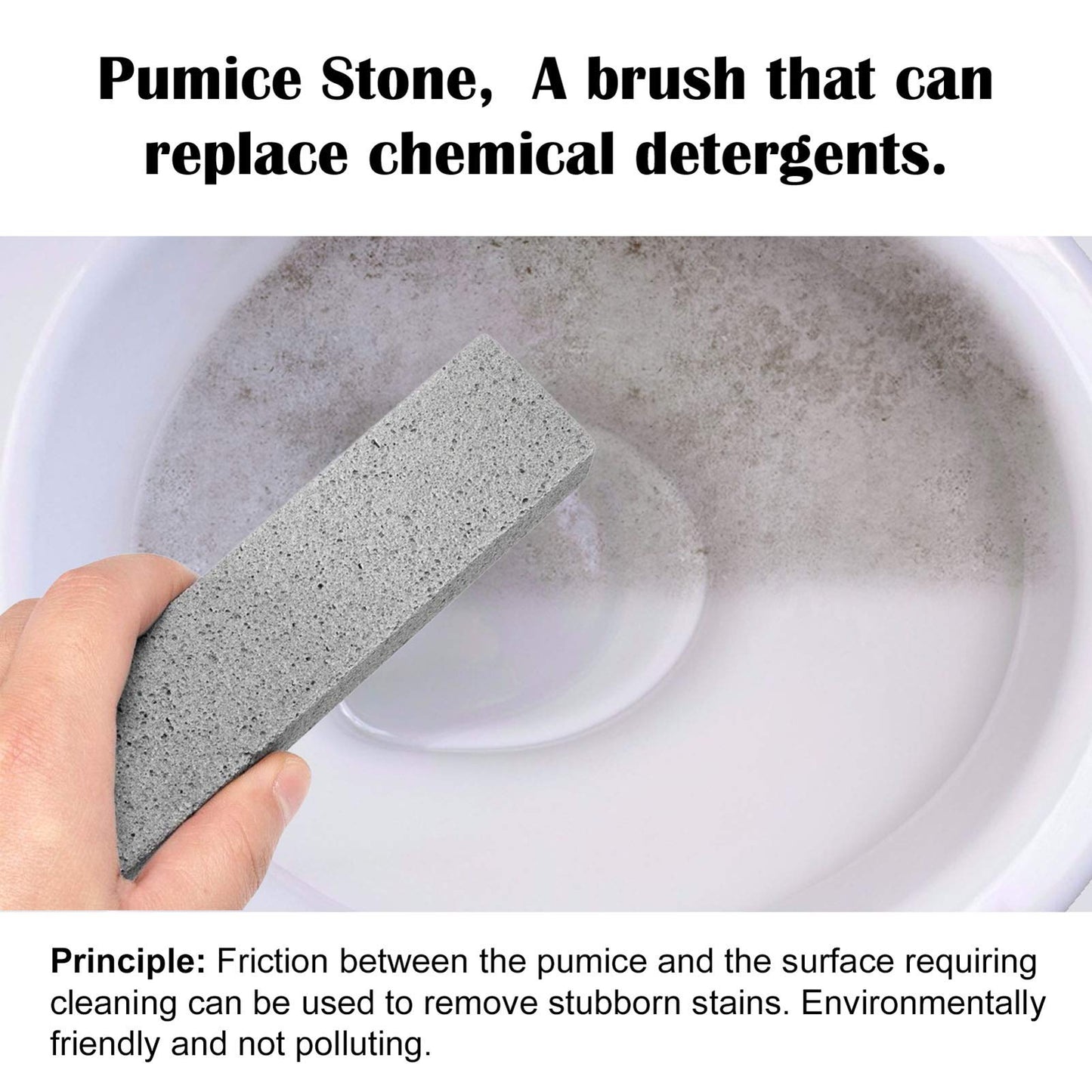 8 Pack Pumice Stone for Toilet Bowl Cleaning, Scouring Stick Remove Toilet Bowl Hard Water Rings, Calcium Buildup and Rust Suitable for Cleaning
