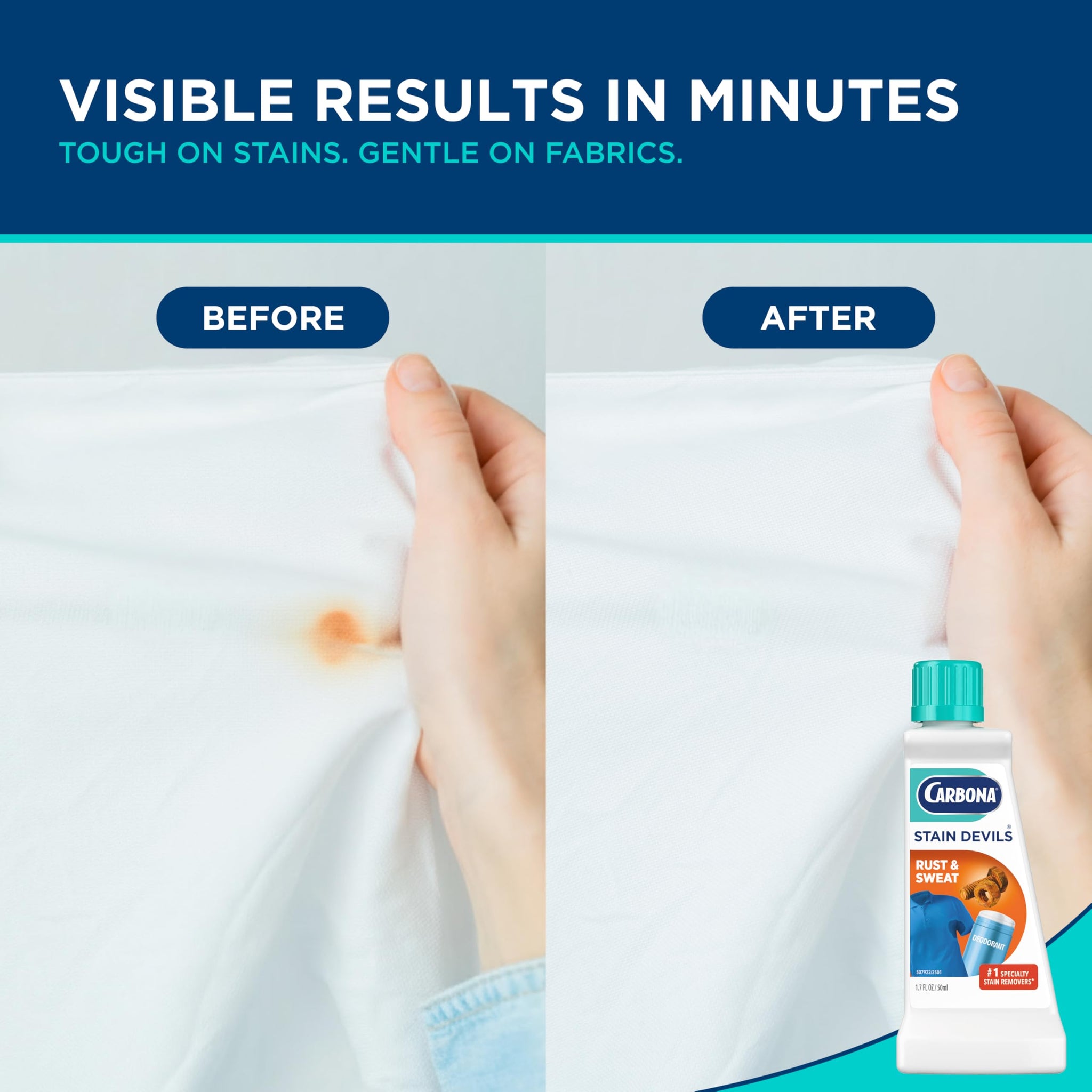 Carbona Stain Devils® #9 | Rust & Perspiration | Professional Strength Laundry Stain Remover | Multi-Fabric Cleaner | Safe On Skin & Washable Fabrics