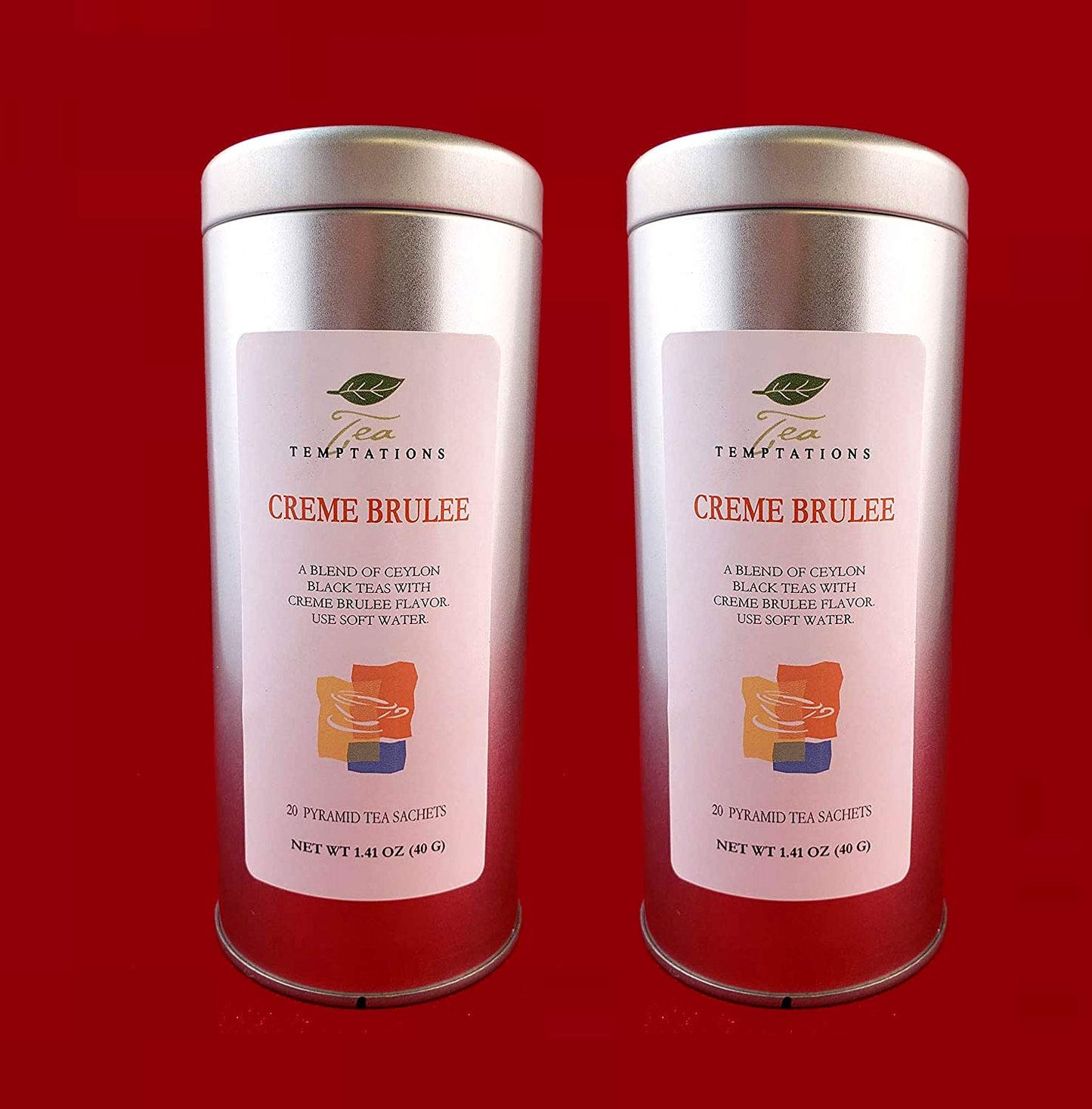 Crème Brulee Black Tea in Pyramid Sachets (2 Pkg Bundle)