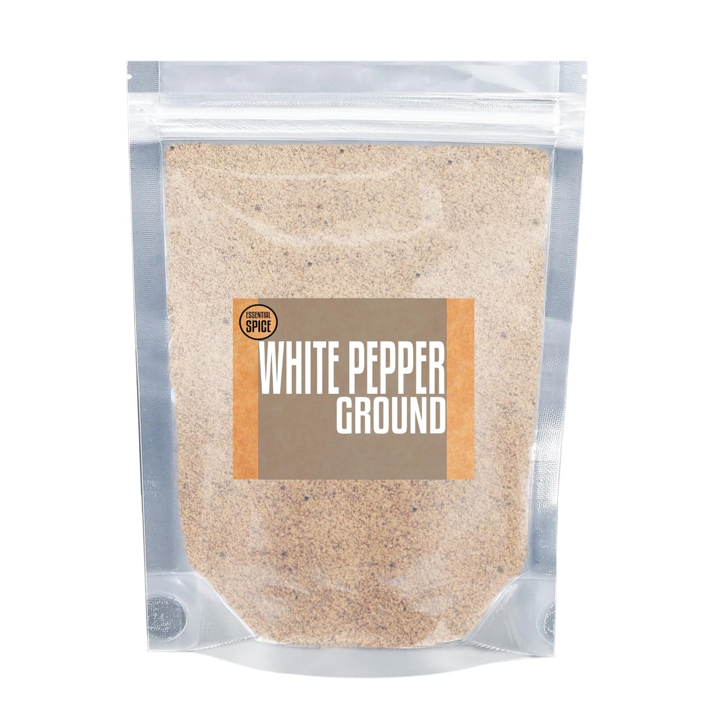 Essential Spice Ground White Pepper - Smooth, Earthy & Mildly Pungent Flavor - Finely Ground White Pepper for Light Sauces, Soups, Marinades & Asian