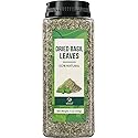 Soeos Basil Leaves, 5 oz (142g), Cut and Sifted, Dried Basil Leaves, Pairs Well with Pasta, Salad, Pizza, Sauces, Poultry, An Essential Seasoning