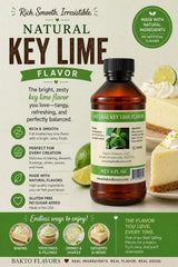 Bakto Flavors Natural Key Lime Flavor Emulsion, 4 Fluid Ounces