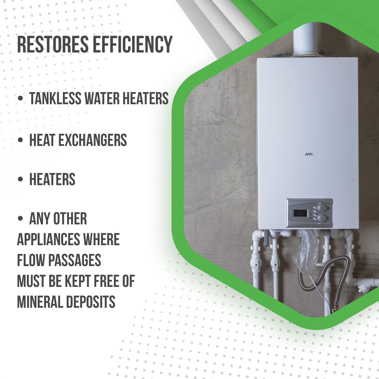 QwikProducts QwikDescaler + Concentrated Descaler Solution, Tankless Water Heater Descaling Solvent for Heat Exchanger, Quickly Dissolves Scale, Lime