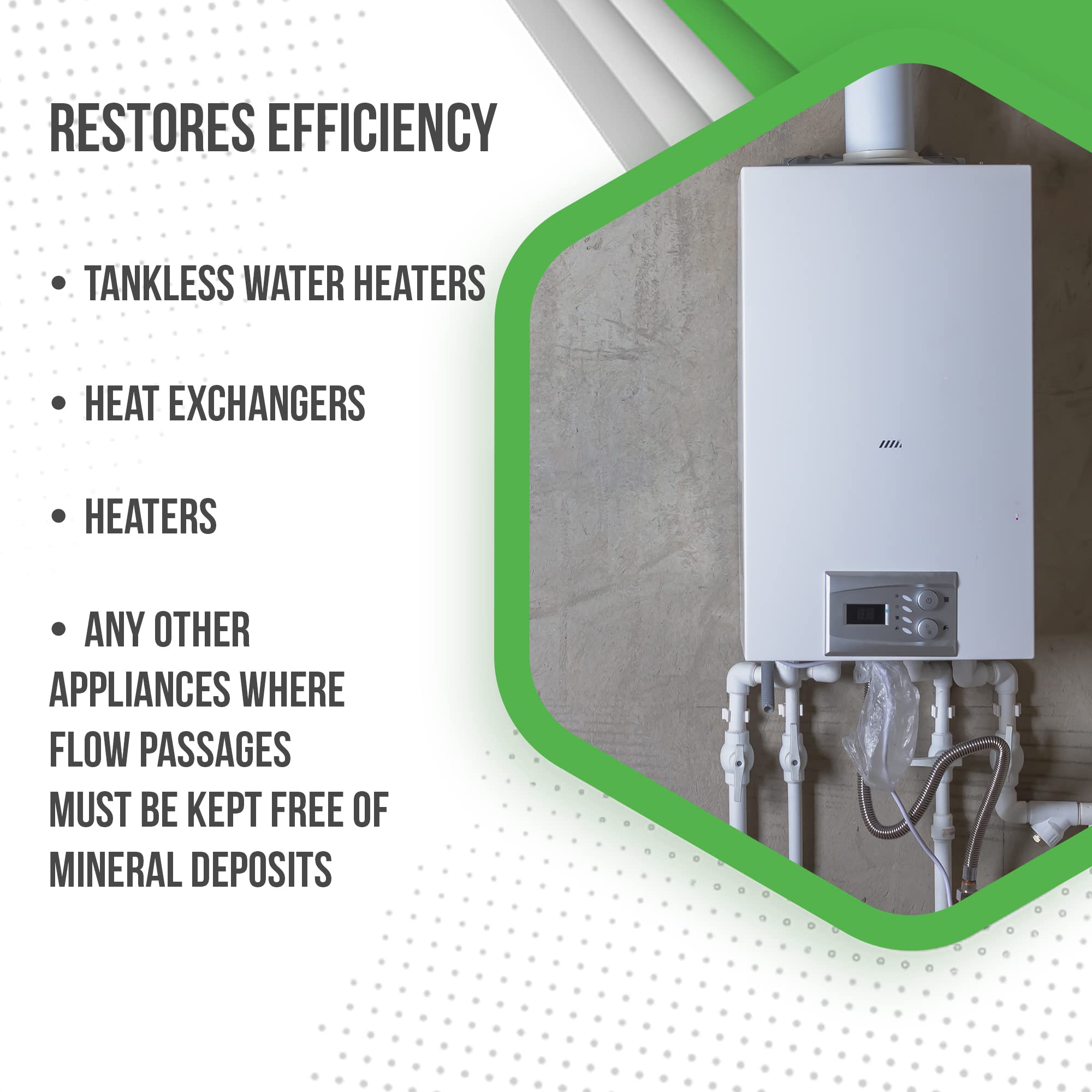 QwikProducts QwikDescaler + Concentrated Descaler Solution, Tankless Water Heater Descaling Solvent for Heat Exchanger, Quickly Dissolves Scale, Lime