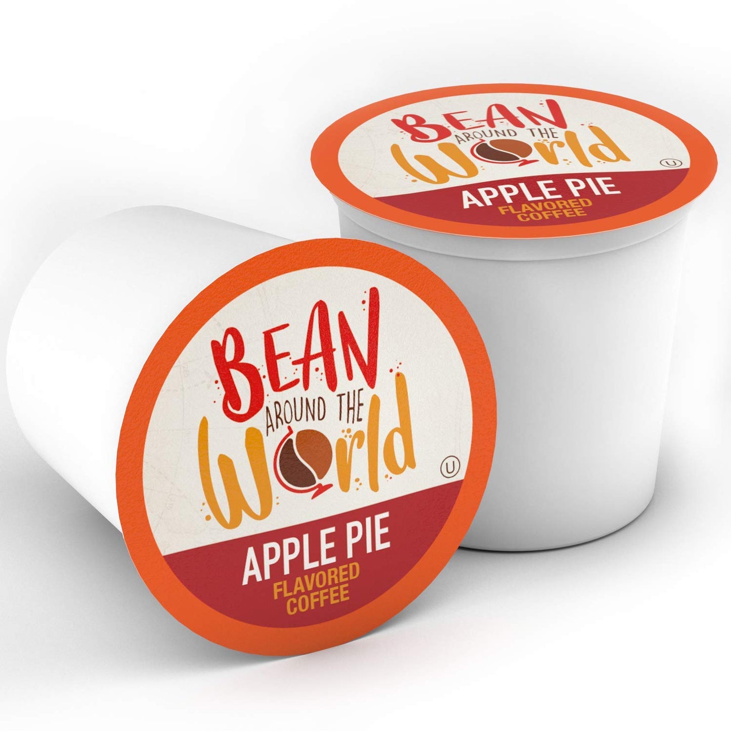 Bean Around The World Flavored Coffee Compatible With 2.0 Keurig K Cup Brewers, Apple Pie, 40 Count (Pack of 1)