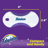 Fabuloso Cleaning Brush, Compact Hand Scrub Brush with Easy Grip Rubber Texture for Kitchen, Bathroom, Tile, Baseboards and Floors, Firm Bristles