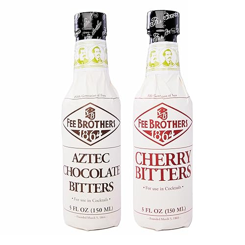 Fee Brothers Aztec Chocolate & Cherry Cocktail Bitters - Aromatic Cocktail Mixer & Concentrated Flavoring, Gluten Free, Vegan-Friendly, 1-5 fl oz