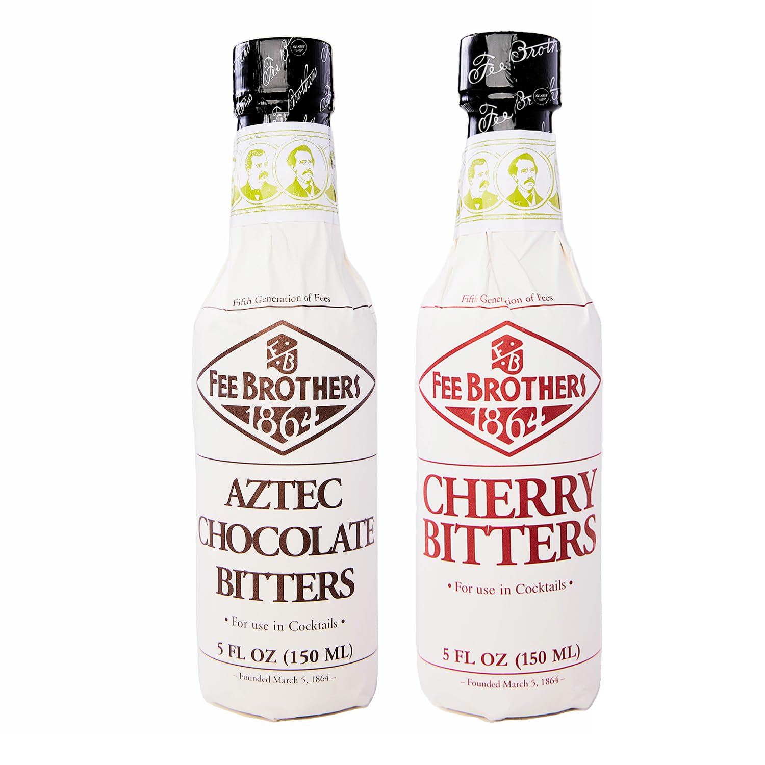 Fee Brothers Aztec Chocolate & Cherry Cocktail Bitters - Aromatic Cocktail Mixer & Concentrated Flavoring, Gluten Free, Vegan-Friendly, 1-5 fl oz