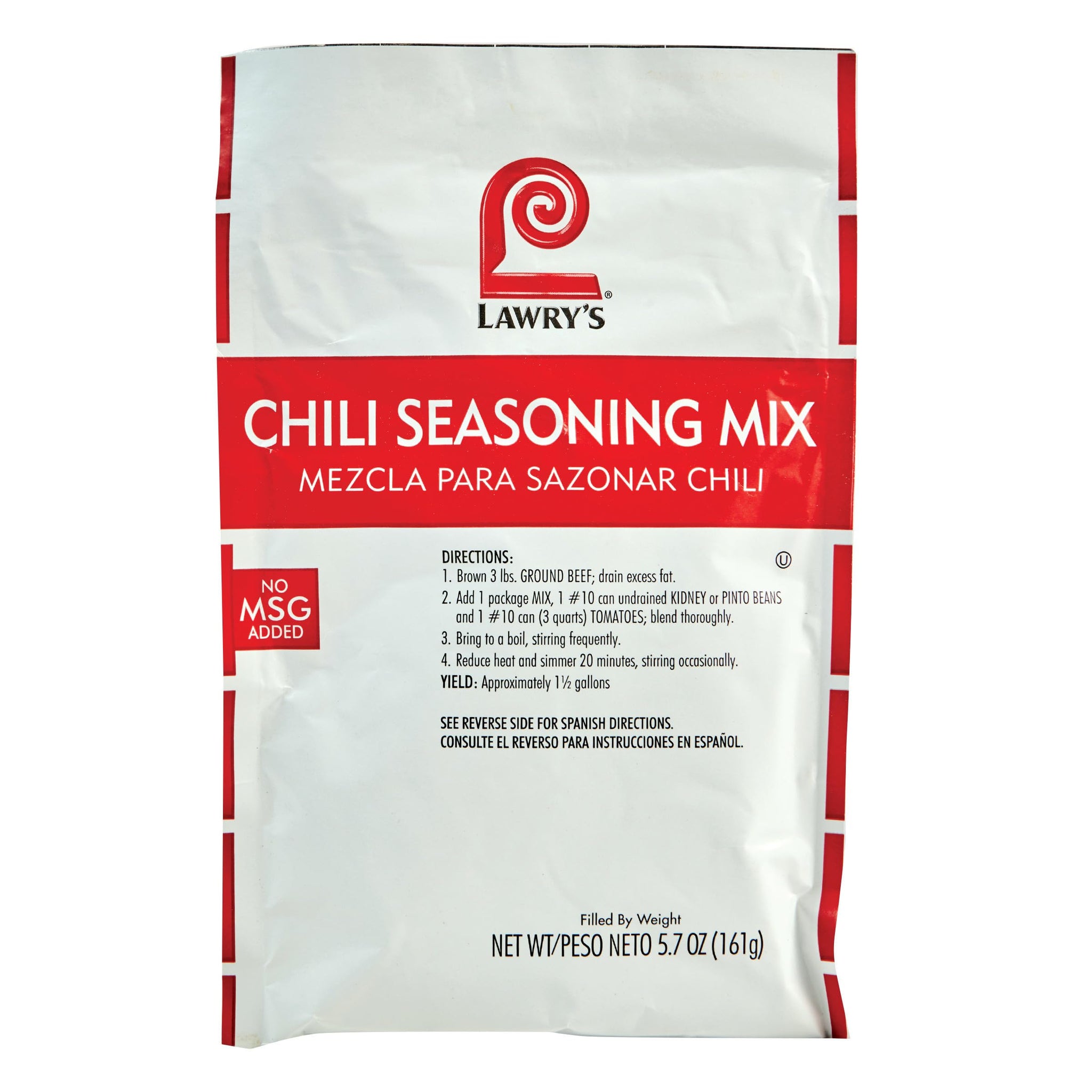 Lawry's Chili Seasoning Mix, 5.7 oz - One 5.7 Ounce Packet of Chili Seasoning Mix, Best in Ground Meat or Veggie Chili, Soup, Sauces, Marinades