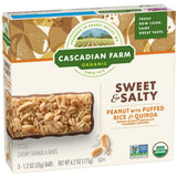 Cascadian Farm Organic Peanut with Puffed Rice & Quinoa Sweet & Salty Chewy Granola Bars 5-1.2 oz. Bars