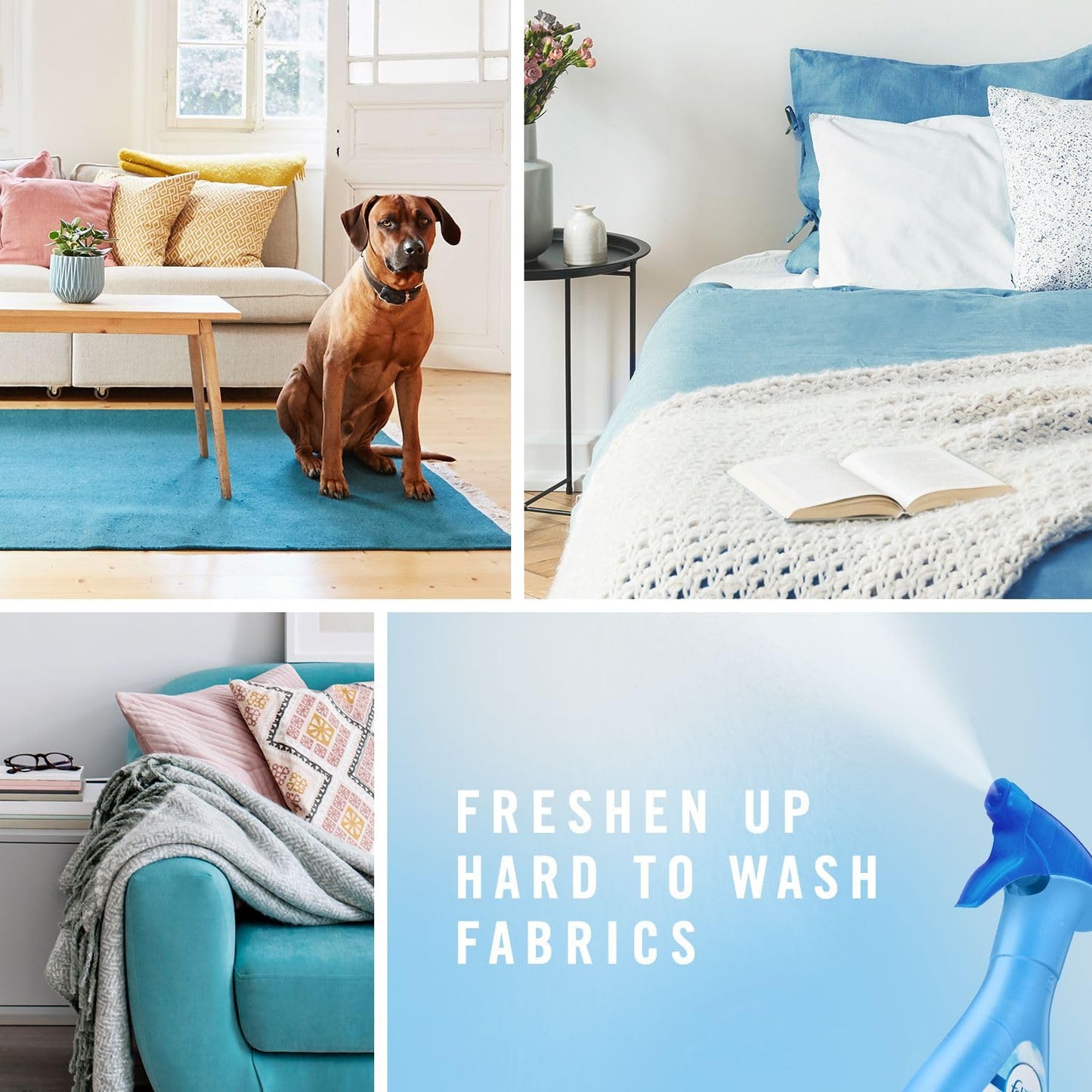 Febreze Fabric Spray Air Freshener, Odor-Fighting Fabric Refresher, Sneaker Balls Alternative, Couch Cleaner, Linen Spray, Multi-Use, Extra Strength