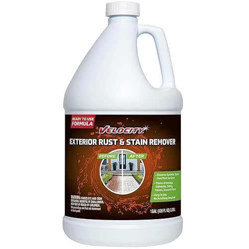 Velocity Exterior Rust Stain Remover | Rust Stain Remover for Vinyl Siding, Decks and More | 1 Gallon