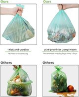 Biodegradable 8 Gallon Trash Bags, AYOTEE Garbage Bags 8 gallon, Compostable Medium Trash Bag, Unscented Leak Proof Bag for Office, Home, Bathroom