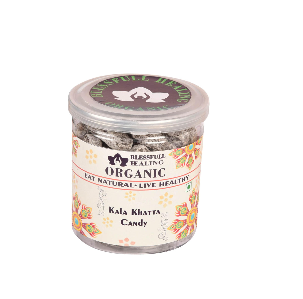 Blessfull Healing Organic Kala Khatta Candy 400 Gram Airtight Container