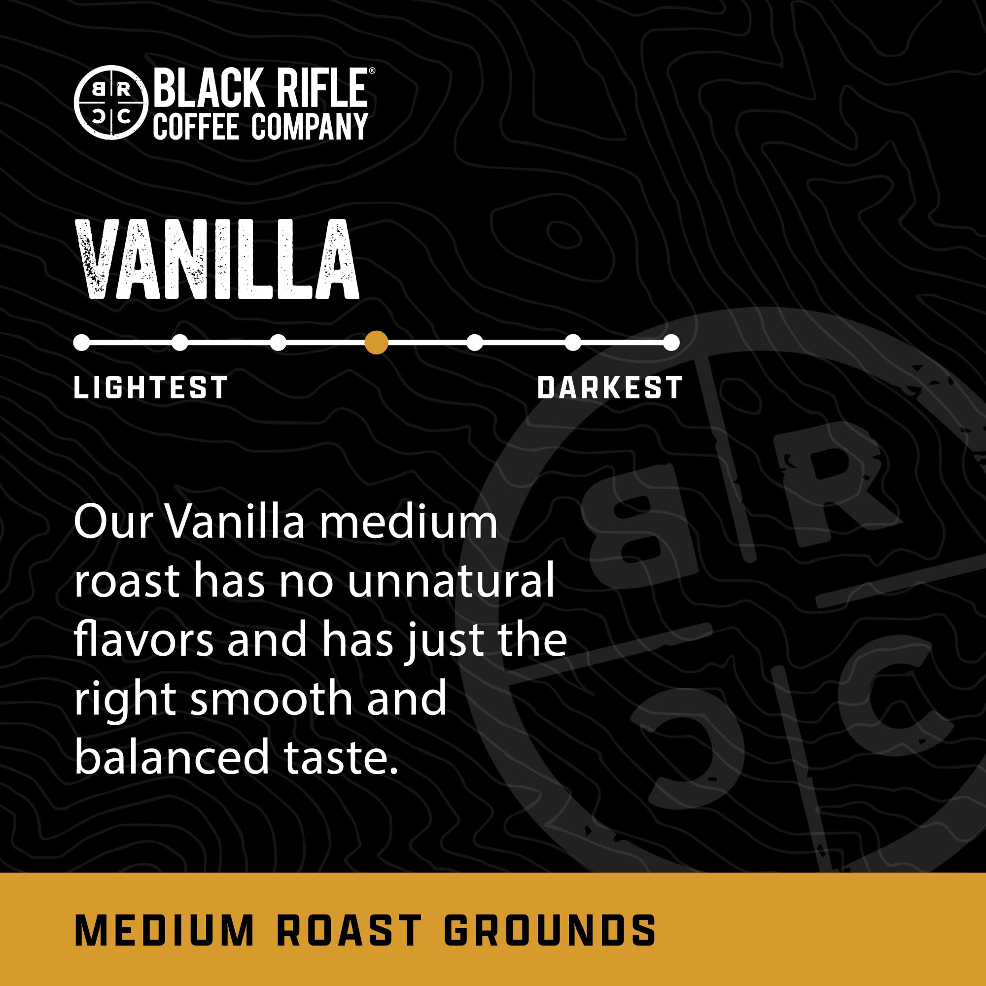 Black Rifle Coffee Company Vanilla, 12oz Bag, Ground Coffee Medium Roast - Roasted Blend Made from Arabica Beans - Colombian & Brazilian Beans