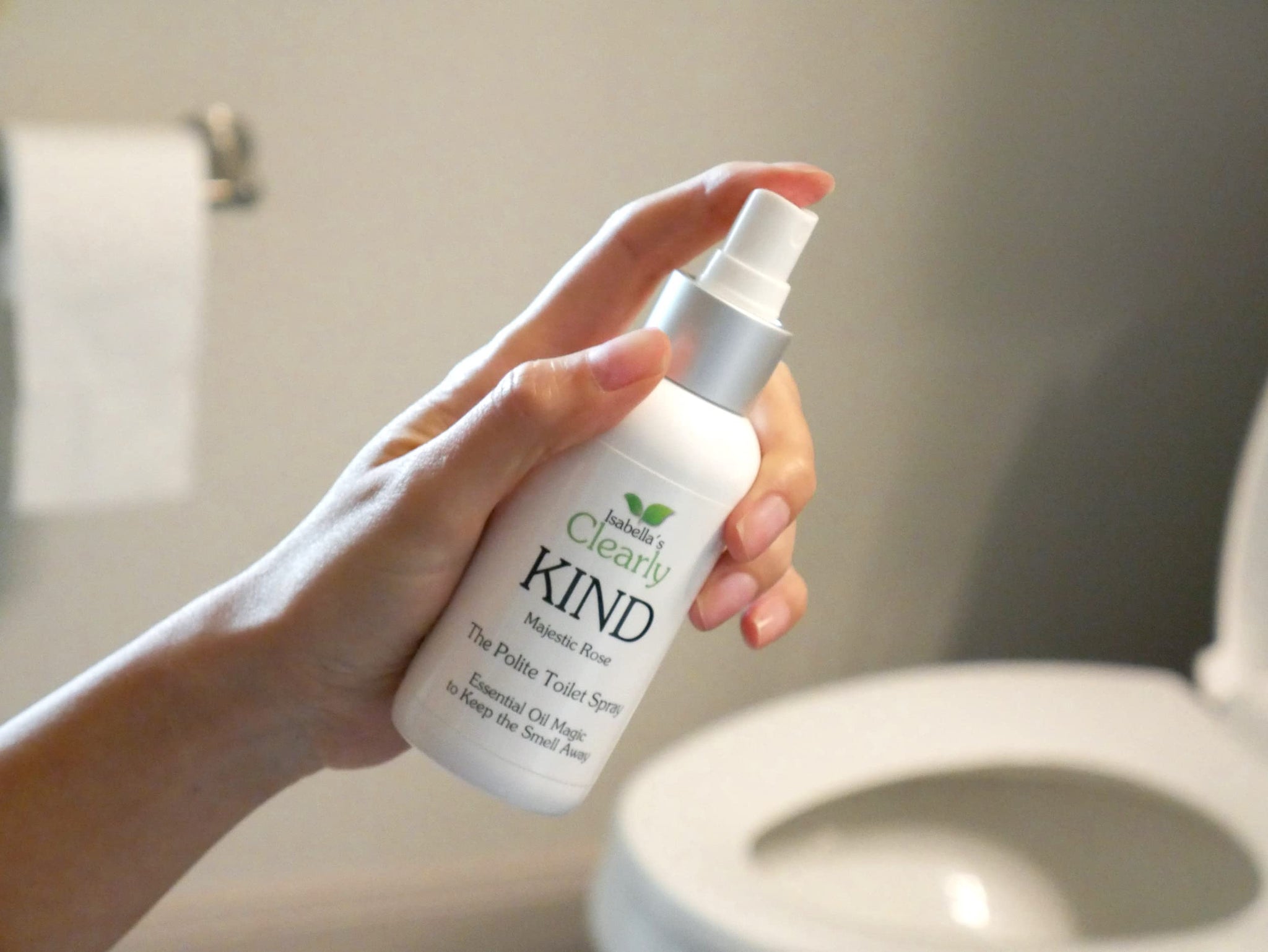 Clearly KIND, The Polite Odor Eliminator "Before you Poop" Toilet Spray | Pre Poo Essential Oil Magic Keeps the Smell Away | 100% Natural Bathroom