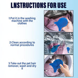 Pet Hair Remover for Laundry, Reusable Dog & Cat Hair Remover Tool, Effectively Removes Pet Hair, Lint and Dander from Bedding and Clothing, Suitable