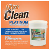 Ultra Clean Platinum Multipurpose Cleaner, Non-Abrasive and Bleach-Free, for Kitchen Counters, Bathroom Floors and Garage Spaces, Citrus, 5 Gallons