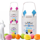 Touber Personalized Easter Baskets for Kids, 3 Pcs Easter Bunny Basket Ideas Easter Gifts for Baskets Easter Baskets with Name Easter Egg Hunt Basket