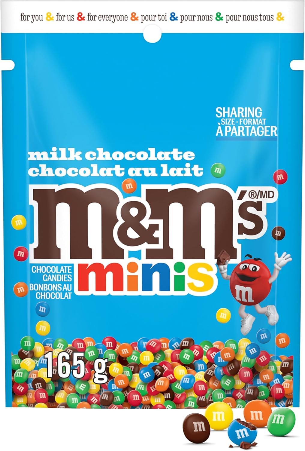 M&Ms Minis Milk Chocolate Candies, Sharing Bag, 165g/5.8 oz