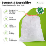 LIMELINEN Tall Kitchen Trash Bags with Drawstring, 200 Count, 13-gallon Trash Bag of 0.9 mil Thickness, Leak and Odor-Resistant, Heavy-Duty Plastic