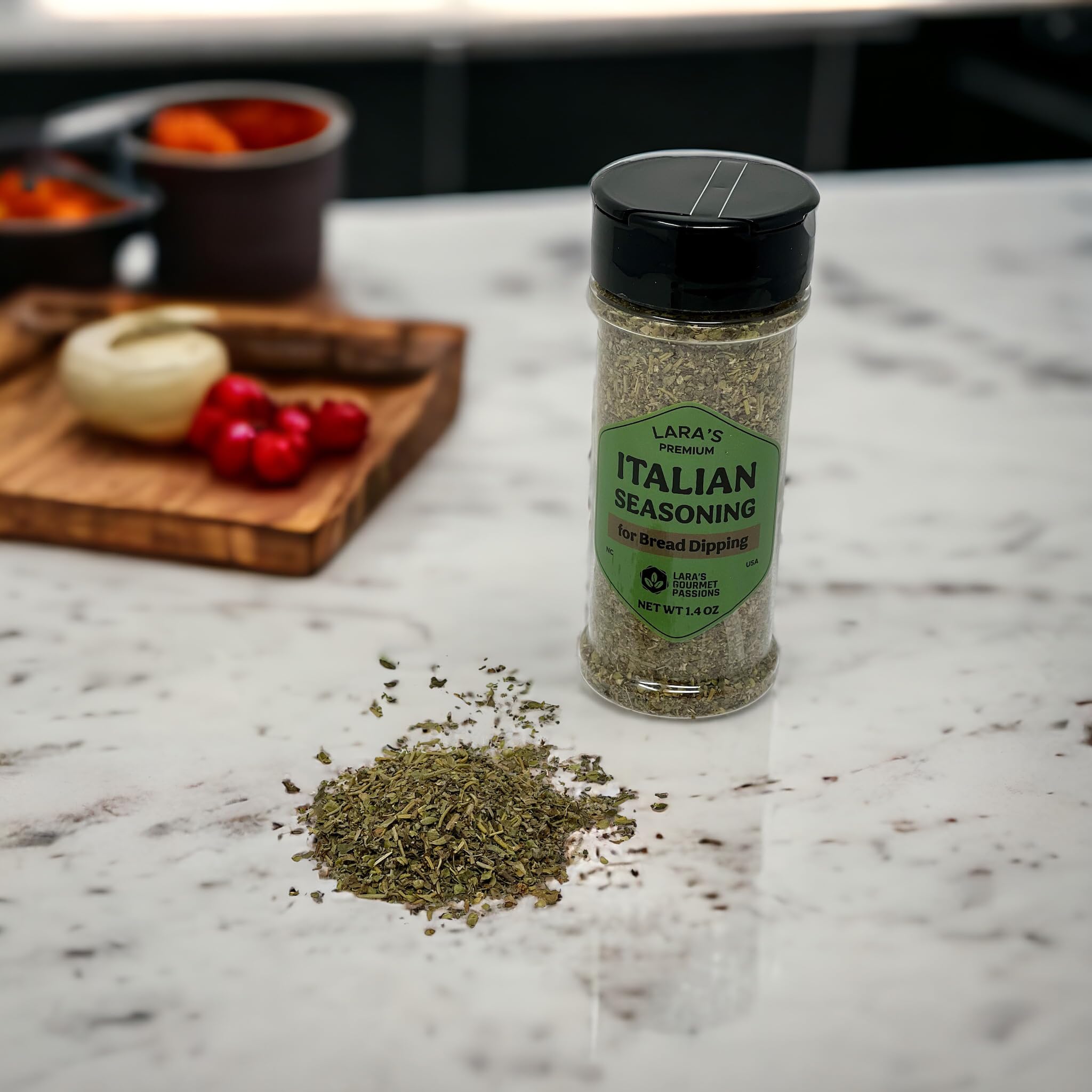 Lara's Italian Seasoning for Bread Dipping - Premium Seasoning Spice Blend - Restaurant Style Gourmet Spice Mix - Bread Dipping Seasoning Mix