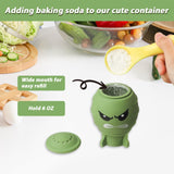 Koluti Fun Guy Fridge Deodorizer, Baking Soda Holder for Refrigerator Odor Absorber, Cute Freezer Smell Eliminator and Reusable Silicone Freshener