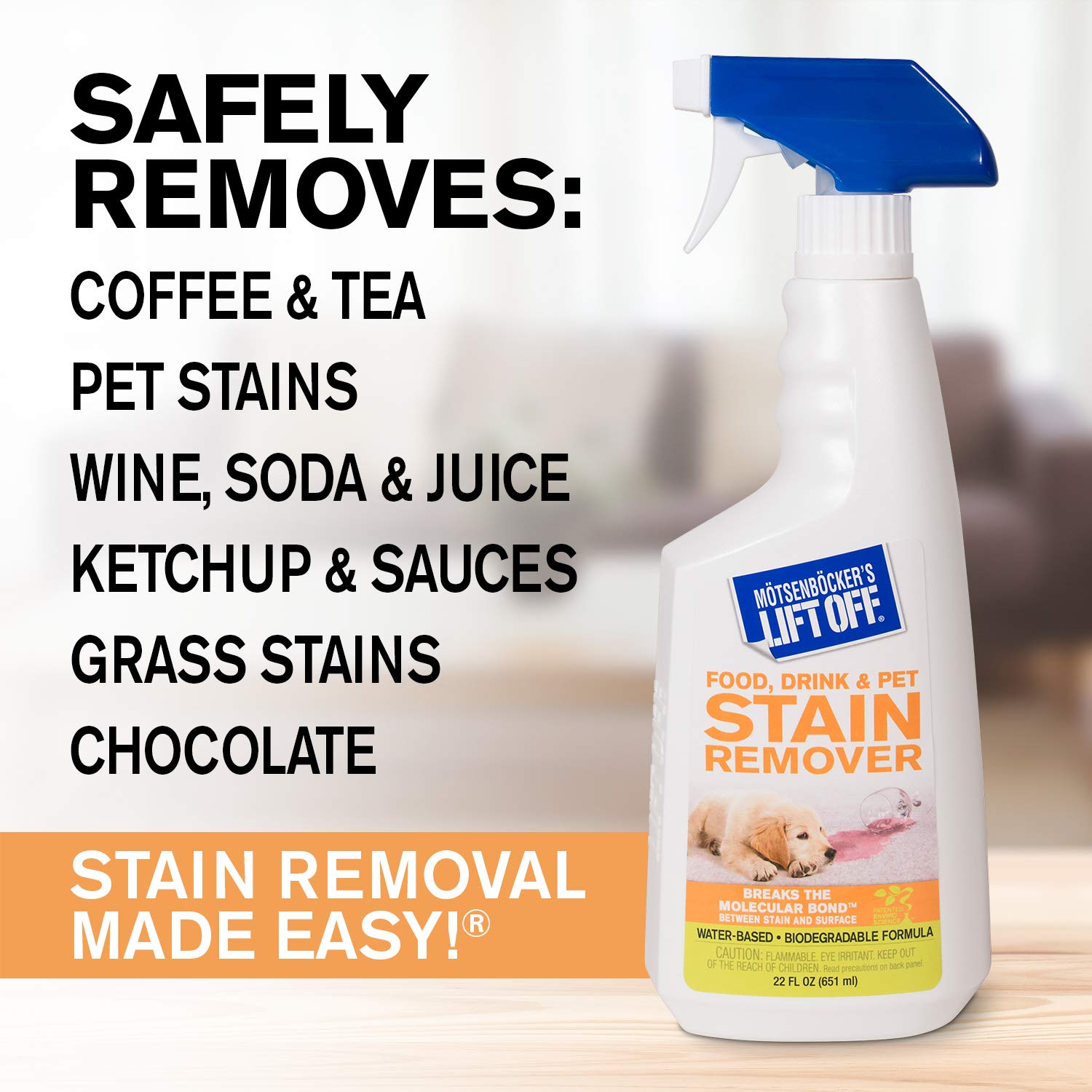 Motsenbocker’s Lift Off 99089 3-in-1 Stain Removal Kit 16-Ounce Spray Bottles Fast and Easy Removal of All Types of Stains Use for Pre-Wash Laundry