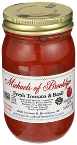 Michaels Of Bro, Michaels Tomato Basil Sauce, 16 Ounce