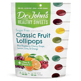 Dr. John’s Sugar Free Candy, Healthy Lollipops with Zero Sugar, Low Calorie Snacks, Keto Friendly Hard Candy Sweets, Classic Fruit, Oval, 60 Count, 1