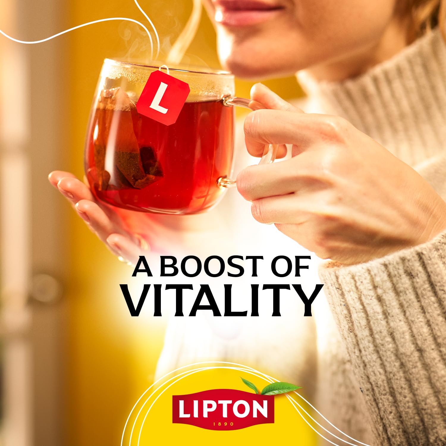 Lipton Black Tea Bags, Hot or Iced Caffeine Tea, 20 Total Bags