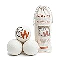 Woolly's Wool Dryer Balls - 100% Pure New Zealand Wool, Reusable Natural Fabric Softener, Reduces Drying Time & Clothes Wrinkles, Chemical-Free Dryer