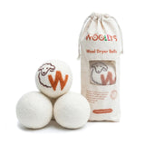 Woolly's Wool Dryer Balls - 100% Pure New Zealand Wool, Reusable Natural Fabric Softener, Reduces Drying Time & Clothes Wrinkles, Chemical-Free Dryer