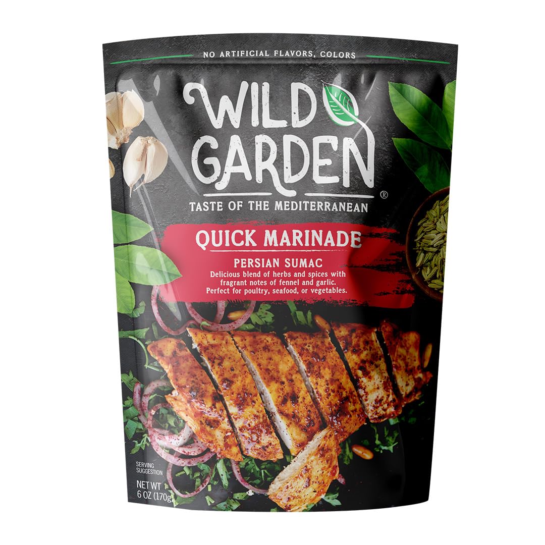 Wild Garden Ready-To-Use Persian Sumac Marinade, Authentic Meat Marinade with No Additives & Preservatives, Bold, Flavorful, Perfect for Chicken