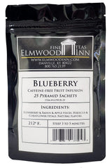 Elmwood Inn Fine Teas, Blueberry Caffeine-Free Fruit Infusion, 25 Pyramid Sachet Tea Bags