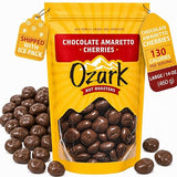OZARK NUT ROASTERS, Chocolate Amaretto Cherries, Chocolate-Flavored Cherry Snacks, World-Class Gourmet Milk Chocolate Coated Cherries, Resealable Pack