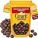OZARK NUT ROASTERS, Chocolate Amaretto Cherries, Chocolate-Flavored Cherry Snacks, World-Class Gourmet Milk Chocolate Coated Cherries, Resealable Pack