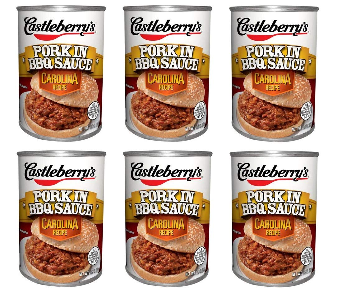 Castleberrys Pork in BBQ Sauce, Carolina Recipe 10.5 oz (Pack of 6)