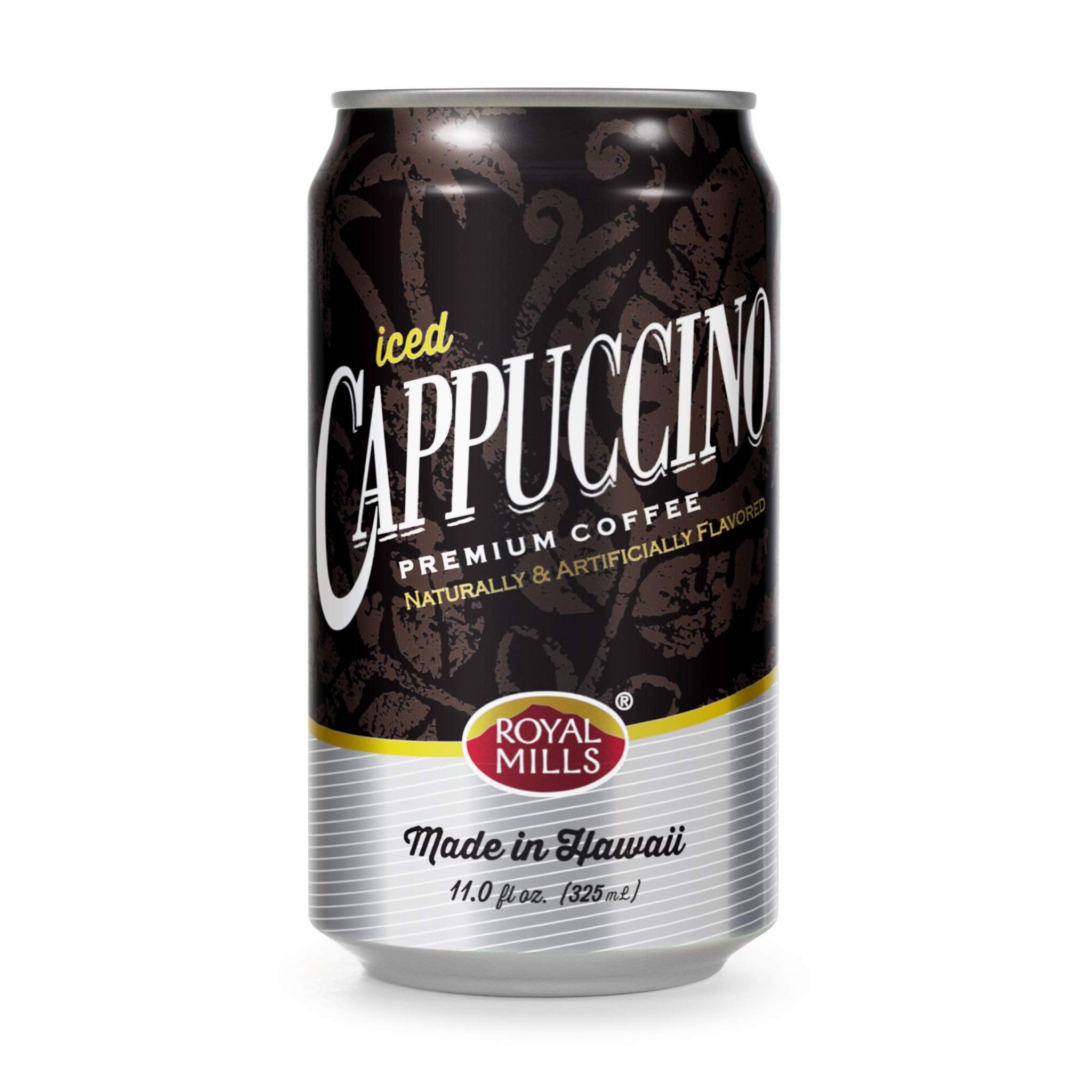 [Pack of 24] Royal Mills Iced Cappuccino, Premium Coffee, Made in Hawaii - 11 Fl Oz