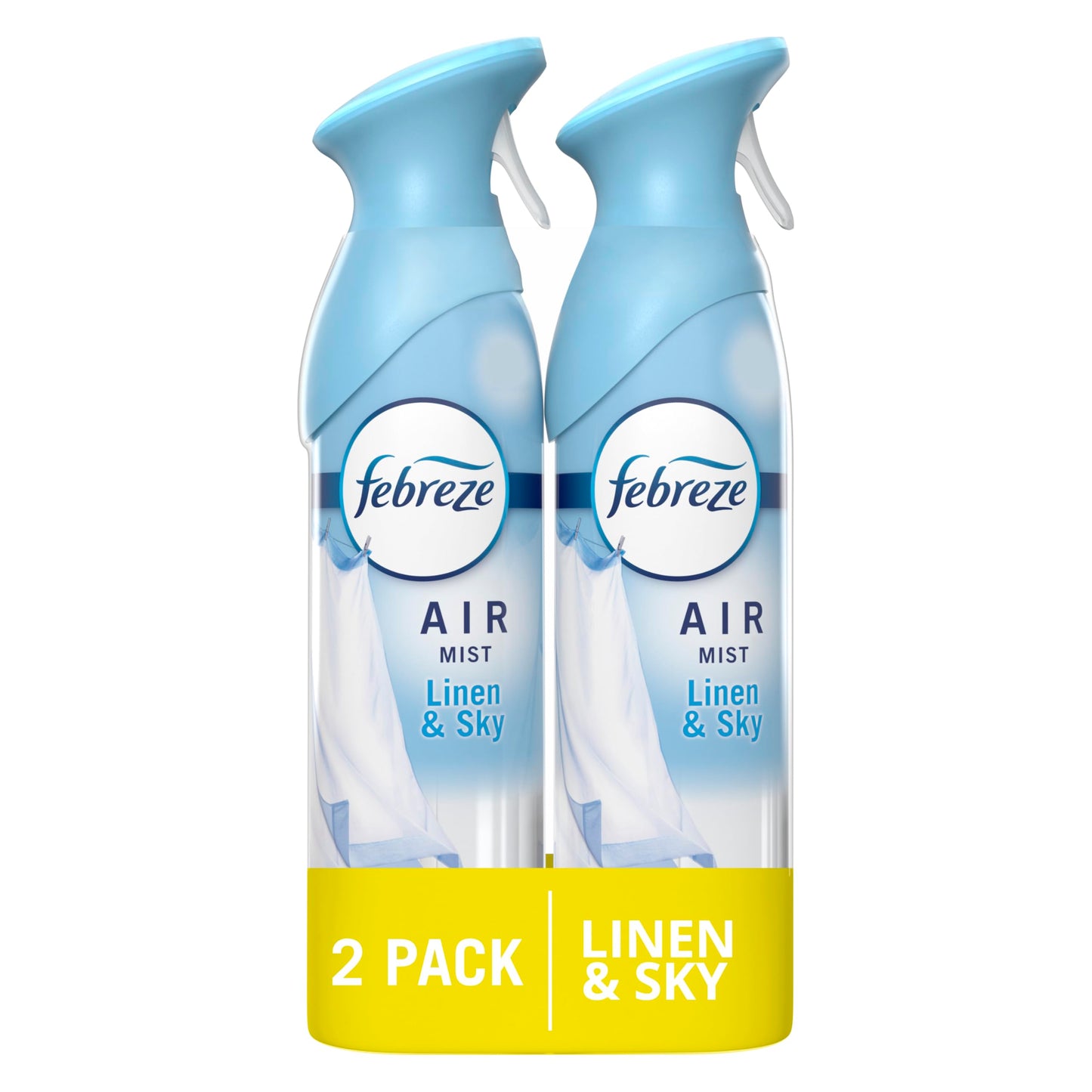 Febreze Air Mist Air Freshener Spray, Odor-Fighting Room Spray, Air Fresheners for Home and Bathroom and Kitchen, Aerosol Can, Linen & Sky Scent