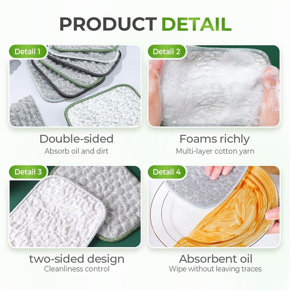 sncsiuw Multipurpose Wire Dishwashing Rags for Wet and Dry, 2026 Reusable Metal Scrubbing Pads Sponge Cloths Towels Clean, Non Scratch Wire Dishcloth