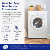 THE CLEAN PEOPLE Washing Machine Cleaner - Washer Machine Cleaner Tablets for Removing Odor, Grime & Scale Buildup - Front Load and Top Load Laundry